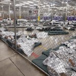 As reported by NPR: Detainees sleep and watch television in a holding cell where hundreds of mostly Central American immigrant children are being processed at a U.S. Customs facility in Nogales, Texas. 