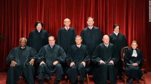 Photo from CNN report: Justices of the U.S. Supreme Court