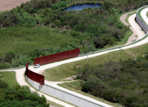 According to a 12/7/15 NYT report, "A United States Border Patrol vehicle at the border wall near Abram, Tex., last month. Credit Delcia Lopez/The Monitor, via Associated Press"