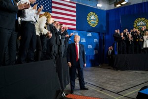 President Trump visited NH on 3/19/18 to speak about the opioid epidemic. Photo credit: Doug Mills/The New York Times as reported by The New York Times on 3/19/18.