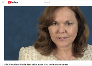 ABA President Hilarie Bass posted a short video asking America’s lawyers to help reunite immigrant families at the border reported the ABA Journal earlier this summer.