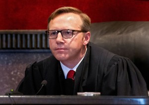 Cleveland County District Judge Thad Balkman made a landmark ruling, which found Johnson & Johnson liable for fueling an opioid epidemic in Oklahoma. (Photo credit: Reuters as reported by The Washington Post on 8/26/19.)